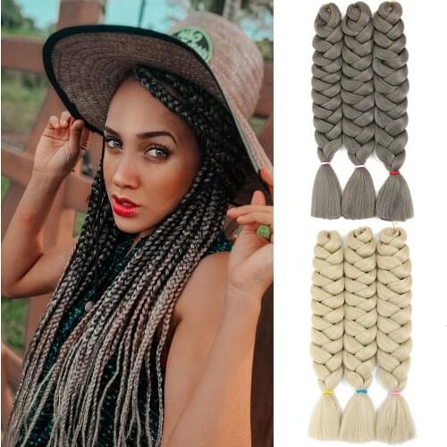 Synthetic Hair Extension 82'' 165g Braiding Hair Low Temperature Long Jumbo Box Braids For Bulk Daily wear