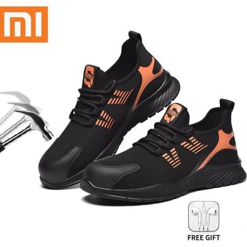 Xiaomi Mijia Standard Steel Toe Cap Safety Shoes 2021 New Style Breathable Lightweight Anti-smash Anti-puncture Safety Shoes