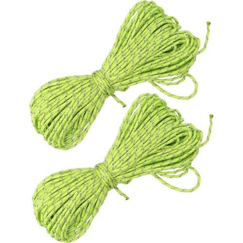 2pcs 20M 3mm Camping Tent Rope Paracord Outdoor Reflective Awning Cord Canopy Rope Camping Hiking Tent Wind Rope Guy Line
