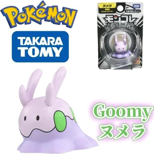 TOMY Pokemon Figures Dragon type Kawaii Goomy Toy High-Quality Exquisite Appearance Perfectly Reproduce Anime Collection Gifts