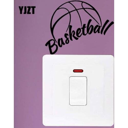 YJZT Basketball Sports Fan Boys Room Garage Vinyl Wall Decal Fashion Livingroom Switch Sticker Black 8SS2218
