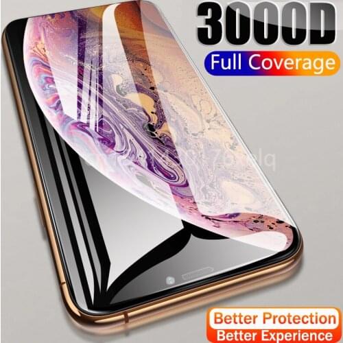 3000D Tempered Glass For iPhone 12 Pro Max 11 Screen Protector 7 Plus 8 XS Max XR X 6 6S SE 2020 iPhone12 Mini 128GB Accessories