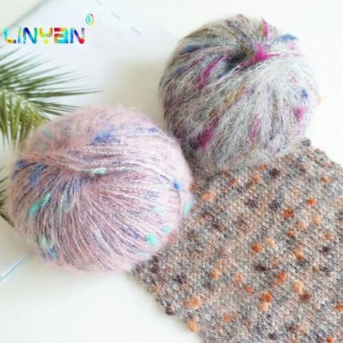 1pc*40g super bulky yarn Color point mohair yarn space dye Medium thickness yarn handwork diy knitting scarf sweater t3