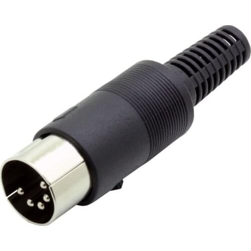 10PCS 5 Pin DIN Plug Male Connector Jack with Plastic Handle Keyboard Cable Adapter Connector