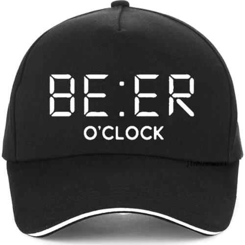 100% cotton funny BEER OCLOCK print men Baseball Cap cool summer men hat Casual Outdoor adjustable snapback hat bone