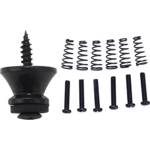 2 Set Electric Guitar Accessories: 1 Set Strap Button Screw Lock Pins Pegs Pads & 1 Set Adjust Conical Spring and Screws