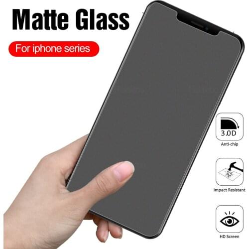 2pcs Matte Frosted Tempered Glass for iphone 11 Pro X XR XS Max 7 8 plus Protective Glass on iphone 11 11pro Protector film