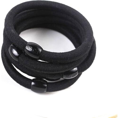 5/50 Pcs/Lot Black Colorful Hair Ties Rings Gum Ponytail Holders Headband Elastic Hair Bands Women Girl Children Accessories