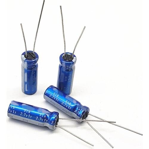 5pcs 2.7V1F high current toy power supply 2.7V 1.0F capacitance