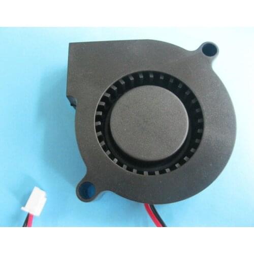 5 pcs Brushless DC Cooling Blower Fan 5015B 24V 50x50x15mm 2 Wires/Pins Black