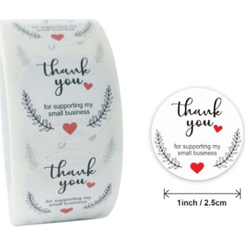 5000pcs Natural Kraft Paper Round Baked with Love Stickers Seal Labels Roll Sticker Package Decorate Handmade Sticker