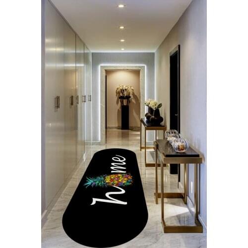 Pineapple Oval Carpet - Washing Machine Safe