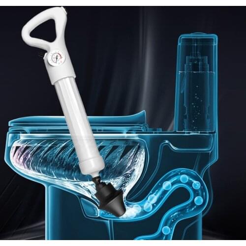 High Pressure Air Drain Blaster Gun Drain Clog Dredge Tools Powerful Toilet Plunger Auger Cleaner For Bathroom Kitchen Sink