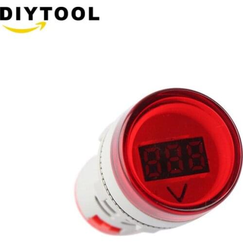 22mm LED Digital Voltmeter Display Gauge Volt Voltage Meter Indicator Signal Lamp Voltmeter Lights Tester