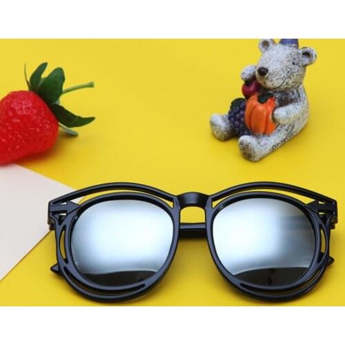 Baby Sunglasses Transparent New Fashion Square Kids Sun Glasses Boy Girl Goggles Baby Travel Hollow Out Glasses Color coating
