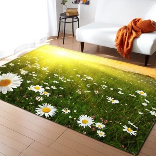 Home Decoration 3D Pattern Floral Bathroom Mat Carpet Soft Crystal Velvet Non-slip Kitchen Carpet Balcony Door Mat carpet
