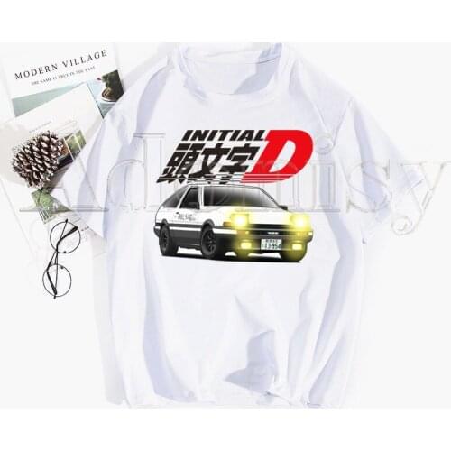 Initial D Print Mens Brand T-shirts Funny Hip Hop Summer Women Men Tshirts Streetwear Ulzzang Harajuku T-Shirt Shirt