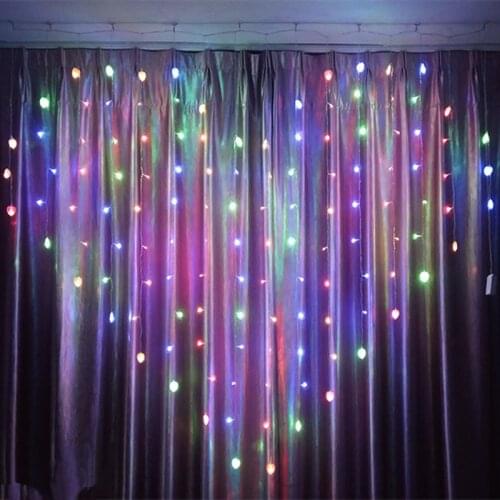 6 color Heart Shaped Garland Curtains Light Strings Fairy Garland On The Window EUplug Decoration Light For Valentine Wedding