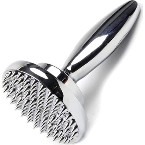 Hot Sale Dual Sided Meat Tenderizer,Marinating Prep Tool,Manual Hammer Mallet Tool for Steak,Reversible Stainless Steel Base