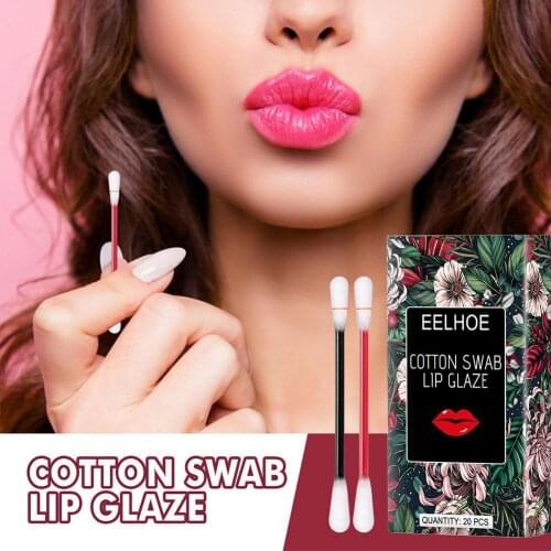 Lipstick Smoke Cotton Swab Lipstick Portable Waterproof Liquid Non-stick Cup Tattoo Lipstick Lip Gloss Lip Gloss