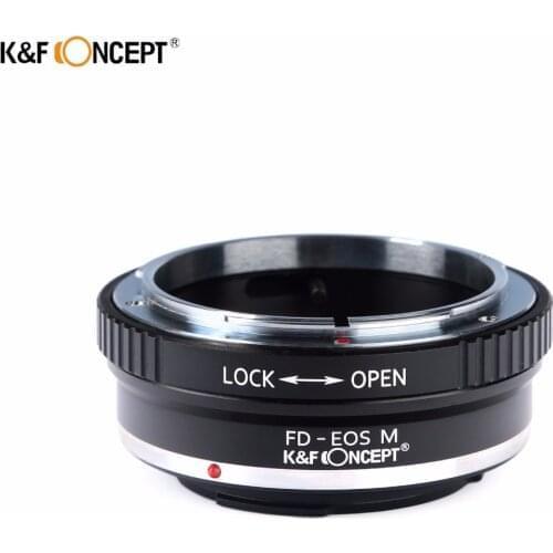K&F CONCEPT For Canon FD-EOS M Camera Lens Adapter Ring for Canon FD Mount Lens to Canon EOS M EF-M Mount Camera Body