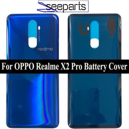 6.5" New Cover For OPPO Realme X2 Pro Battery Cover Replacement Parts X2 Pro Back Cover Door Housing Battery Door Cover