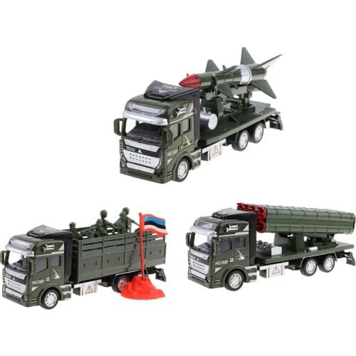 MagiDeal 1:48 Die-cast Metal Truck Model Pull Back Military Engineering Car Toy for Kids Adults Gift Car Collection