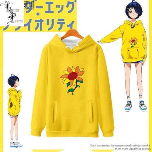 Cute Wonder Egg Priority Ai 3D Printing Autumn Fashion Japanese Anime Hoodies Sweatshirt Long Sleeves Pollover Plus Size