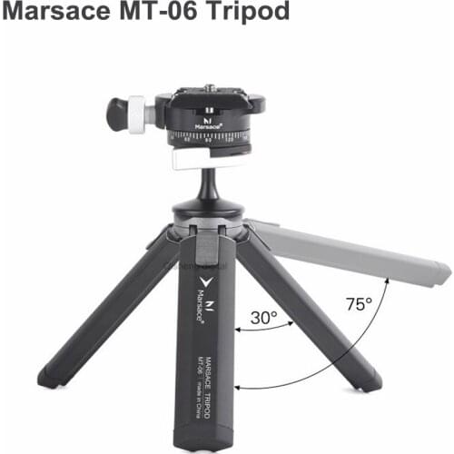 Marsace MT-06 Mini Tripod with Panoramic Ballhead For Smartphone Mirrorless Camera For Smartphone SLR Camera gopro