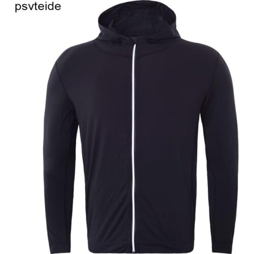 Mens sports jacket Jersey Compression coats Fitness sweater Gym Bodybuilding gymgear Sportswear running Jacket quick-dry Hoodie