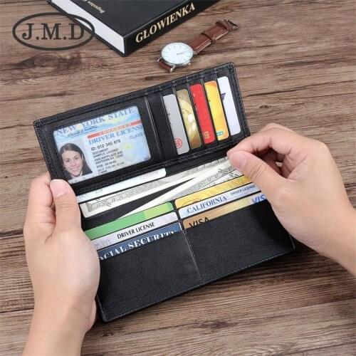 Mens Long Wallet Retro Business Wallet Soft Leather Card Holder Mens Wallet Leather Clutch Multi-Card Slots