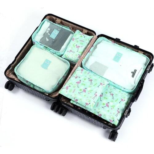 New 6PCS Travel Organizer Bag Clothes Storage Set Organizer Bags Pouch Suitcase Bags for Home Closet Storage Luggage Bag 2019