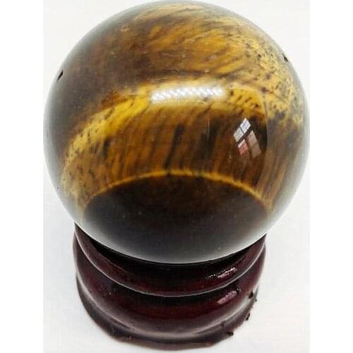 Natural Yellow Blue Tiger’s Eye Quartz Crystal Sphere Ball Healing