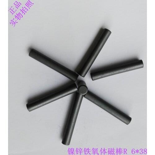 Nickel-Zinc Ferrite Magnetic Rod R 6 * 38 Filter Anti-Interference Rod Inductor Choke Coil Magnetic Rod