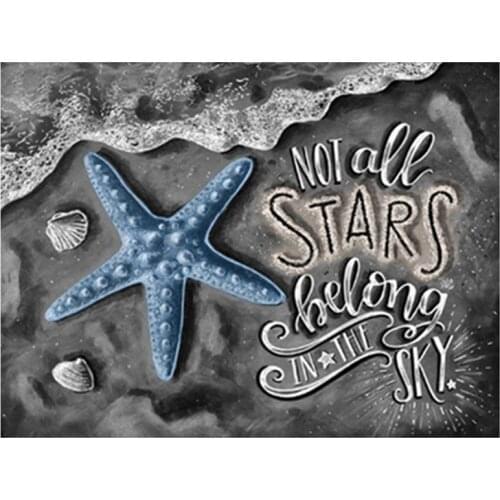 Full square round Diamond painting Beach starfish Cross Stitch Diamond Embroidery Pattern Rhinestone mosaic home decorZP-2283
