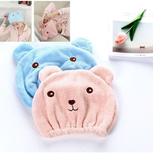 Microfiber Bath Towel Dry Hair Cap Dry Quick Drying Lady Bath Towel Soft Shower Woman Turban Head Wrap Bathing Tools Shower Hat