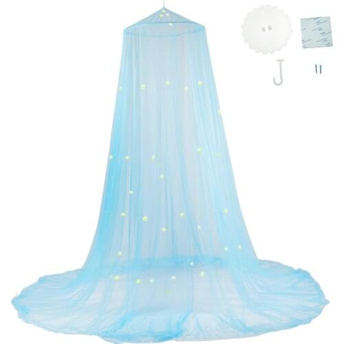 Luxury Bed Canopy Glowing Stars Dreamy Universal Mosquito Net Insects Repellent For All Cots Home Single Beds Double Beds