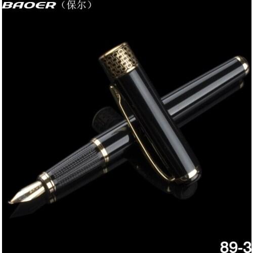 Baoer 68 Luxury Stainless Steel 1.0 Nib Writing Fountain Pen Stationery Office School Supplies Brand Ink Pens Calligraphy Pen