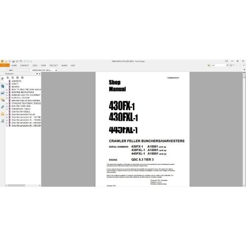 Komatsu Crawler Feller Bunchers Workshop Manuals (ALL)