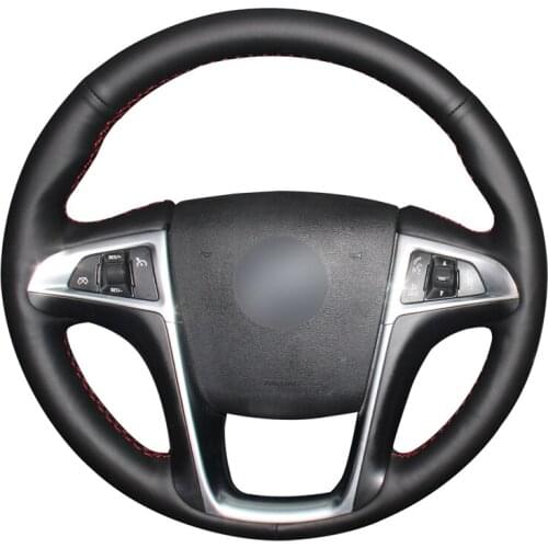 Hand-stitched Black PU Micro Fiber Leather Car Steering Wheel Cover for Buick Lacrosse 2009-2012 Chevrolet Equinox 2010-2016