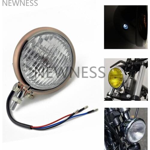 Vintage Cafe Racer Bobber Headlamp 4.5“ Motorcycle Headlight Brat Chopper Custom Motorcycle 4.5" Retro Headlight Lighthouse