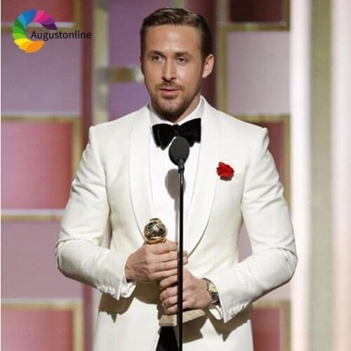 Vintage Ivory/Beige Men Wedding Suits Shawl Lapel Tailored Slim Fit Groom Tuxedo Best Man Blazer Masculino 2Piece Jacket Pants