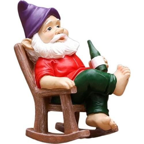 Funny Figurines Christmas Garden Dwarf Cartoon Resin Craft Home Garden Decoration For Fairy Tale Garden Miniature Garden