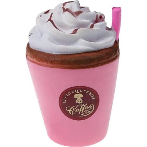 10pcs Free shipping Simulation Squishy Ice Cream Coffee Cone Cup Simulation Ice Cream cup