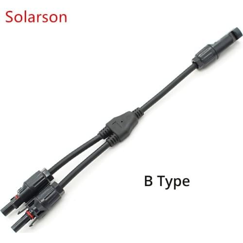 2 in 1 Solar Solar Connector Parallel branch Connector Male to Female Solar Parallel Connector DIY Solar Kits System