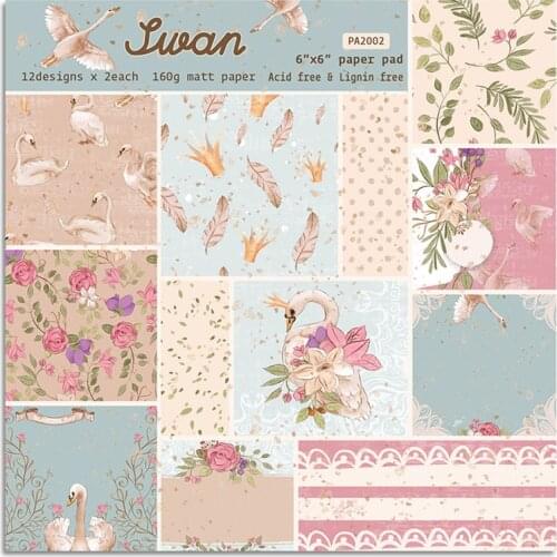 24Pcs/Lot Feather Retro Material Papers DIY Scrapbooking Album Diary Gift Decorative Paper Scrapbooking Paper