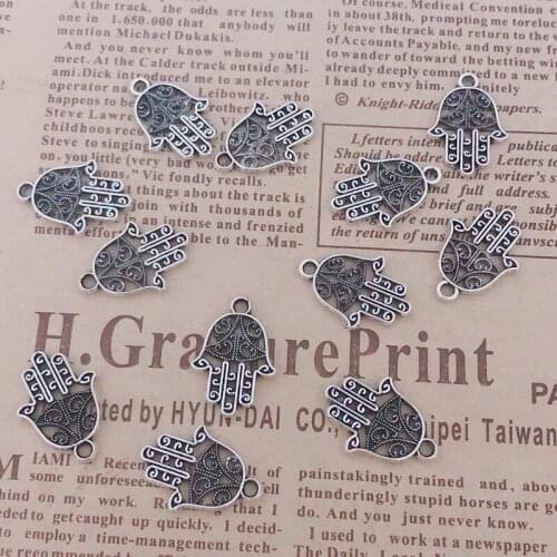 Wholesale 30pcs Charms palm 20x14mm Tibetan Silver Plated Pendants Antique Jewelry Making DIY Handmade Craft