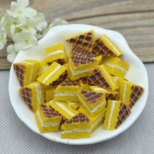 30PCS/Pack 11*16mm Resin Creamy Sandwich ,Food Miniatures,Embellishments Materials Free Shipping