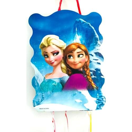 40*30cm Frozen Anna Elsa Pinata Party Supplies Kids Disposable Plastic Childrens Birthday Girls Party Favors
