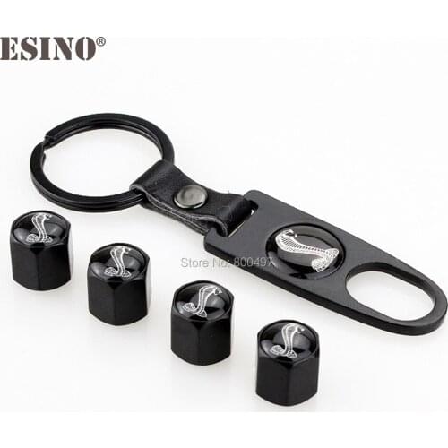 40 x Car Styling Stainless Steel Zinc Alloy Wheel Tire Valve Stems Caps Universal With Mini Wrench Key Chain for Mustang Shelby